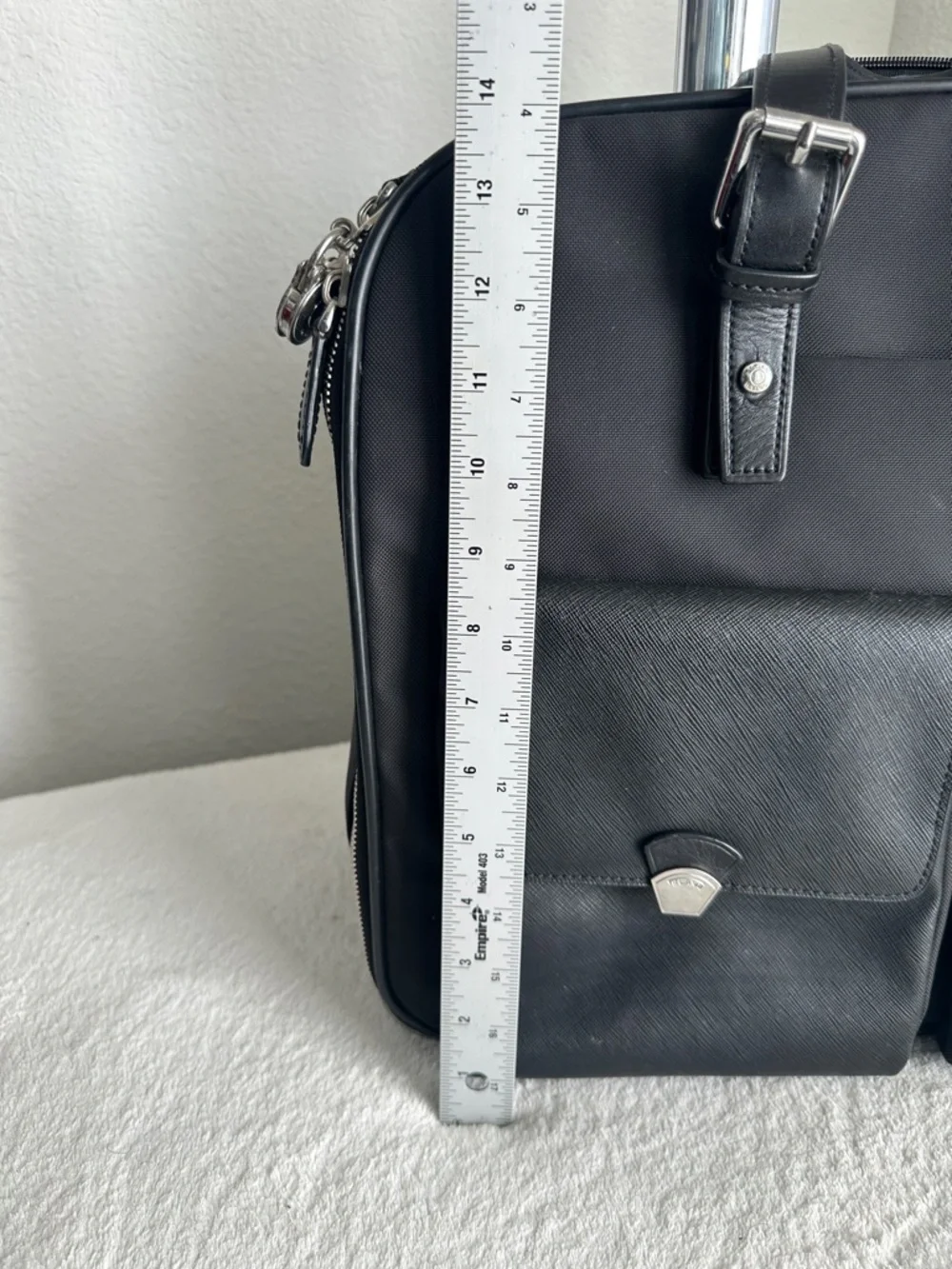 TUMI Arrive Black‎ Compact 2 Wheeled rolling Business Briefcase - 73013D2